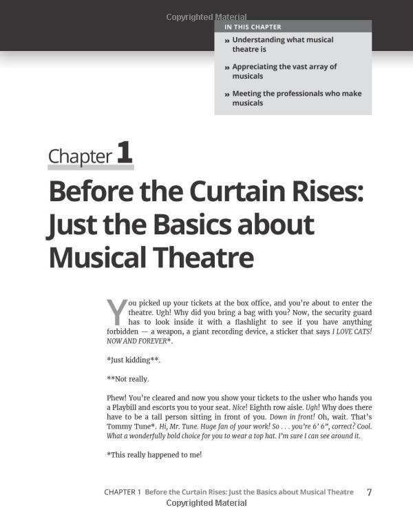 musical theatre for dummies