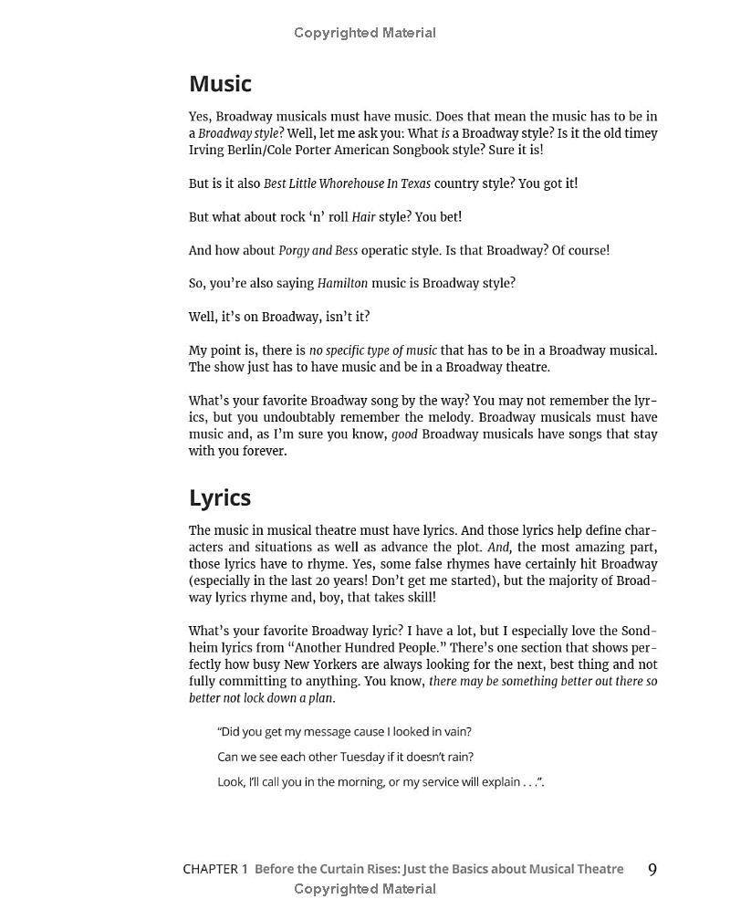 musical theatre for dummies