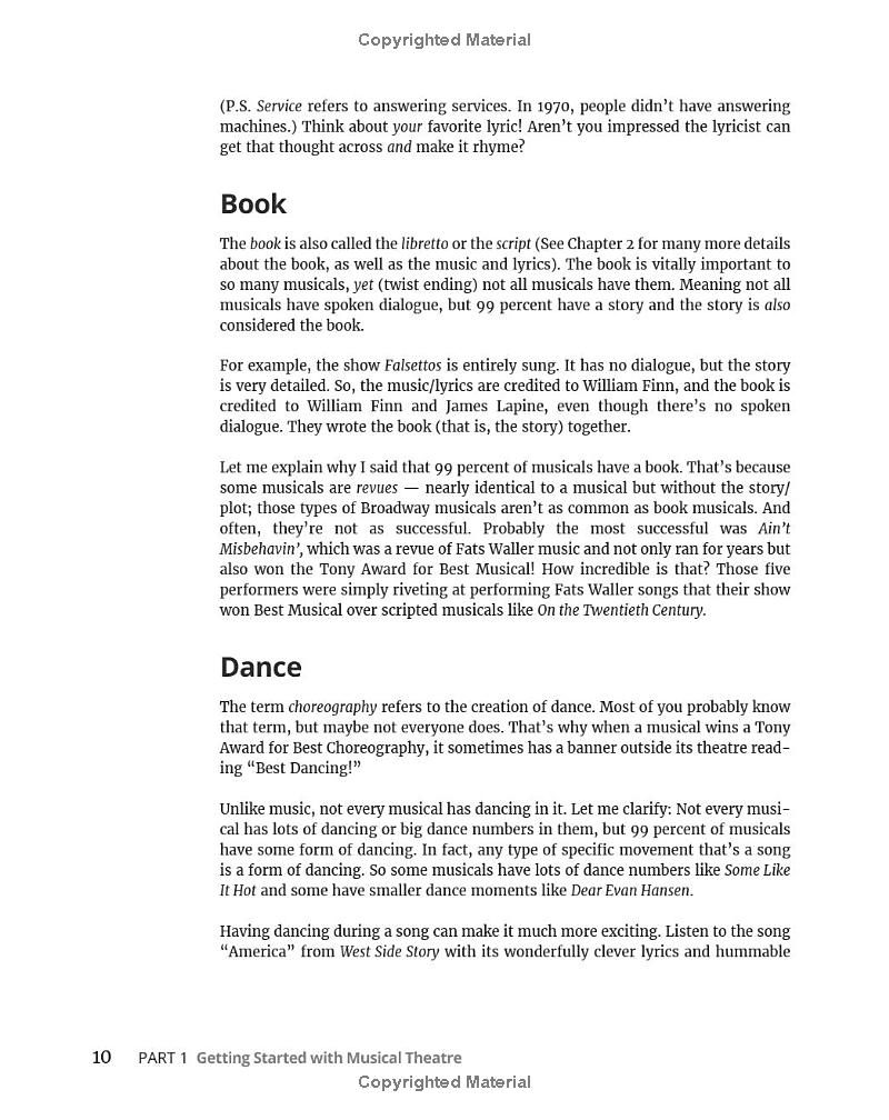 musical theatre for dummies