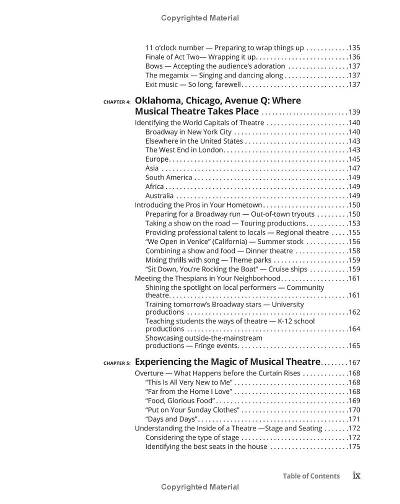 musical theatre for dummies