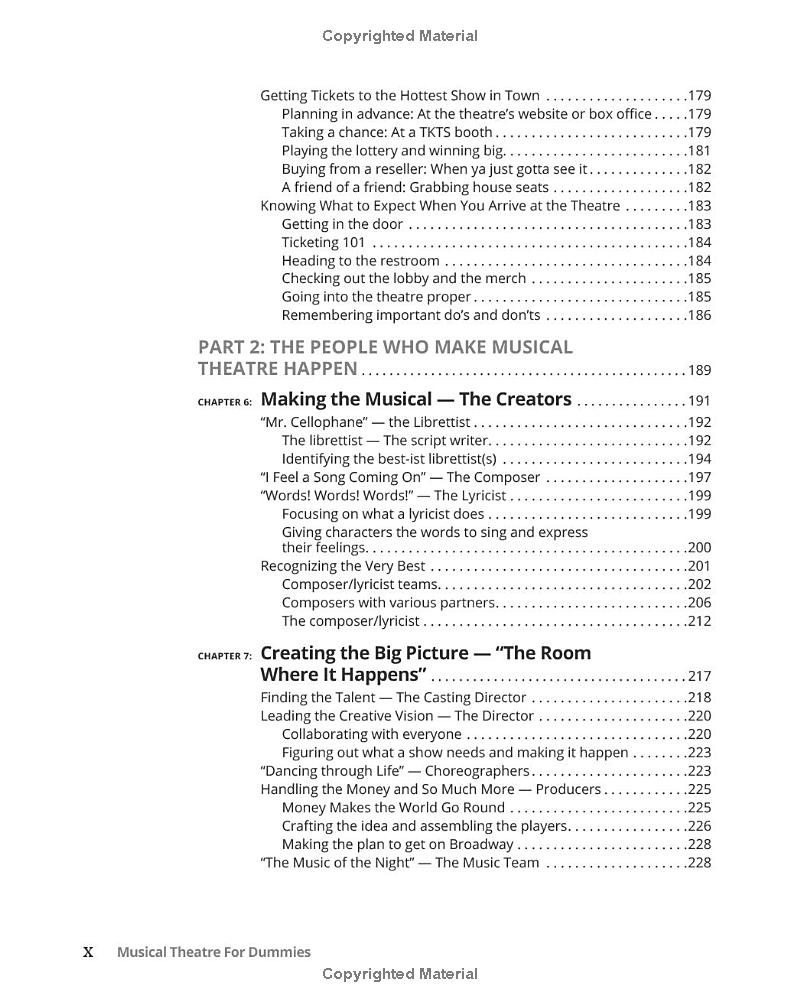 musical theatre for dummies