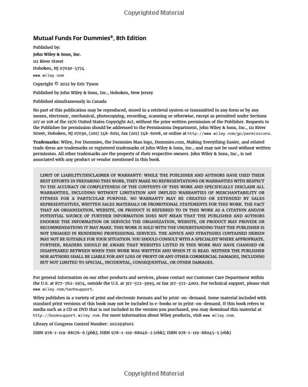 mutual funds for dummies 8th edition