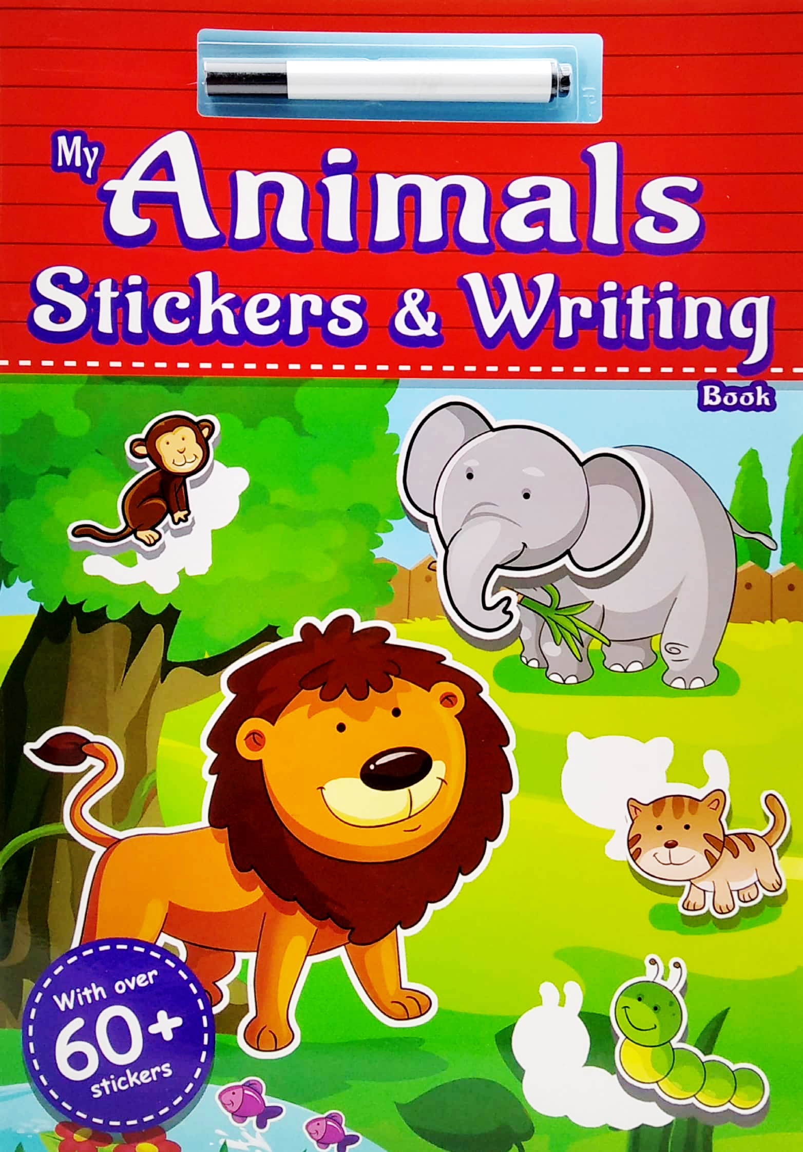 my animals stickers & writing book
