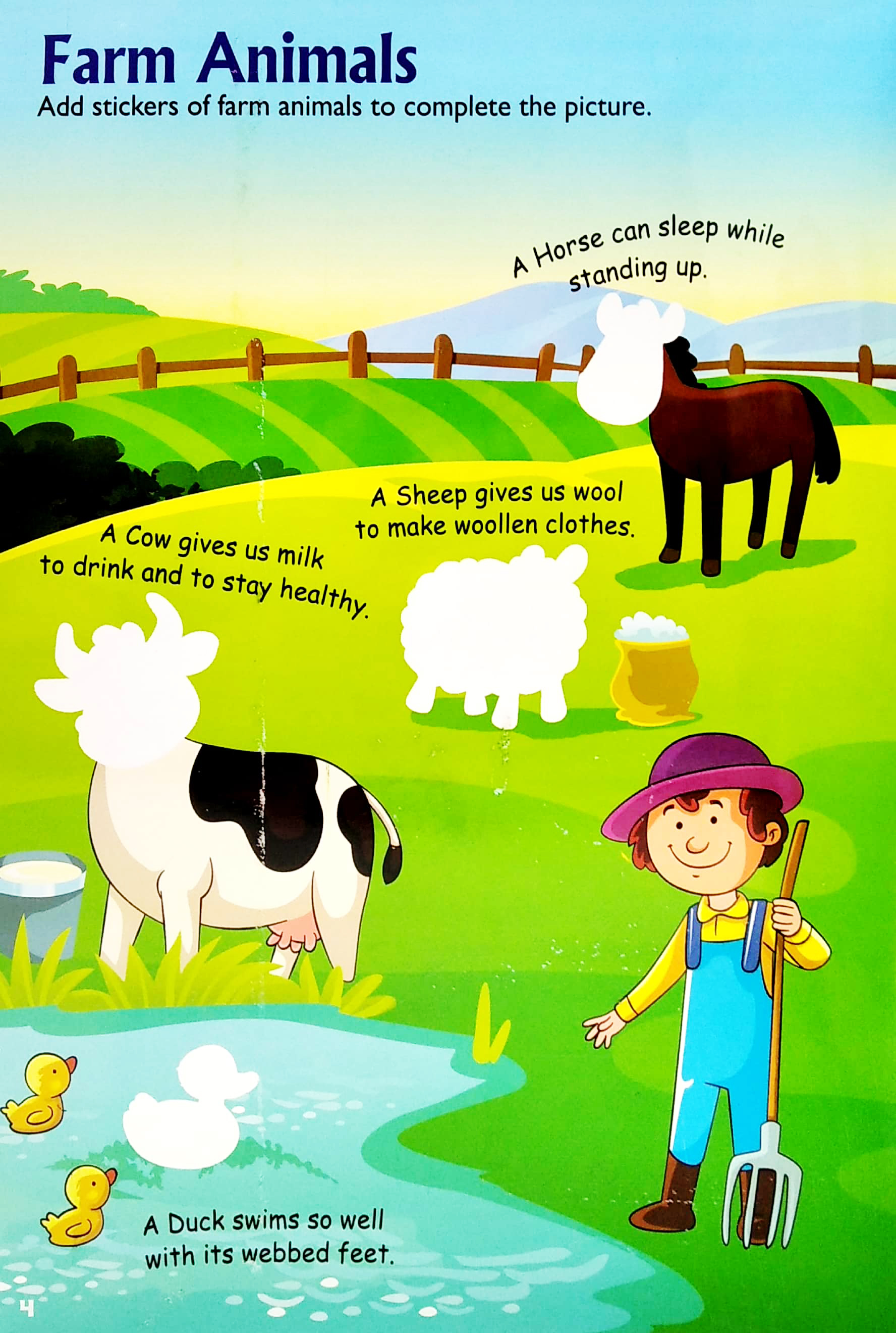 my animals stickers & writing book