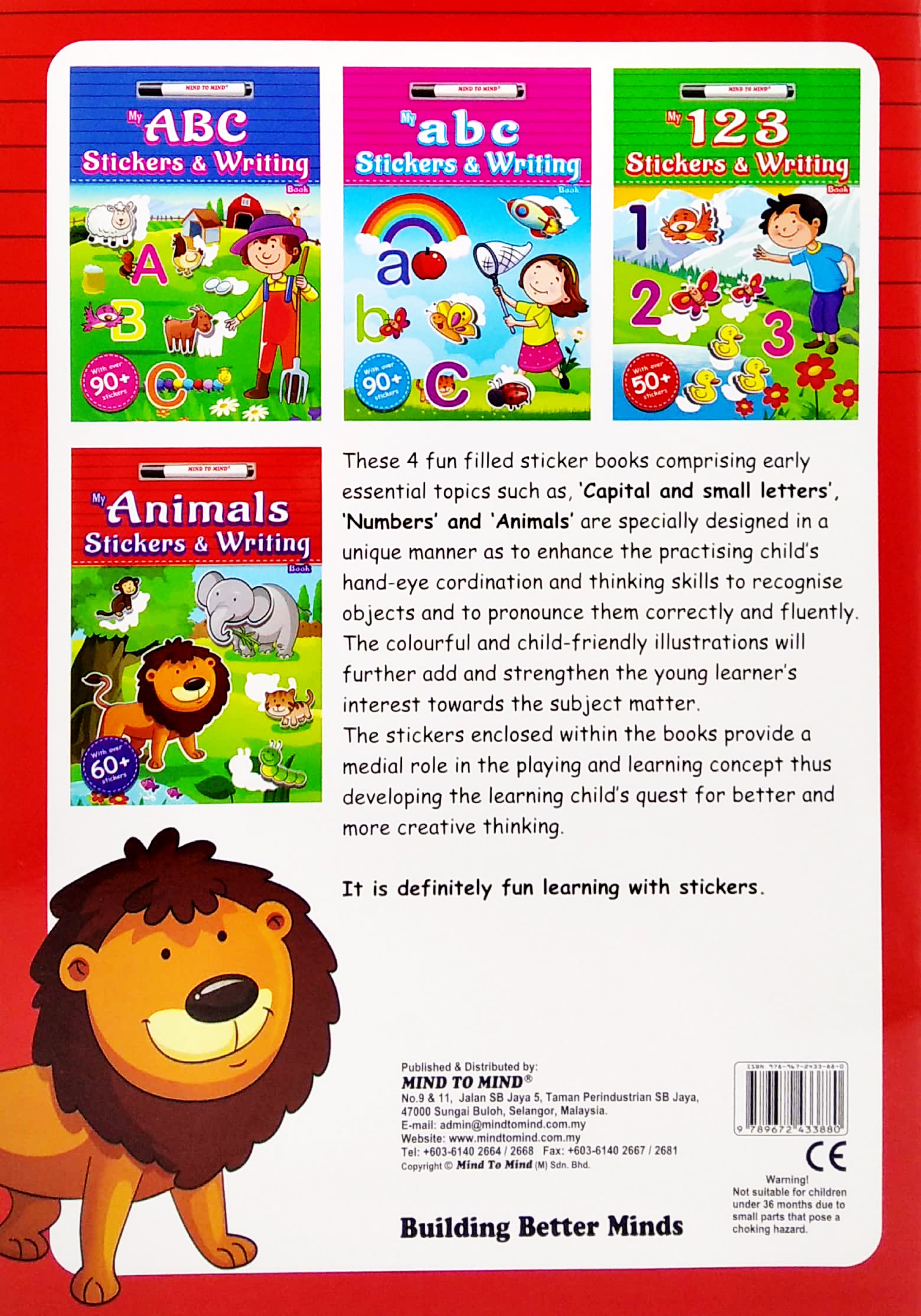 my animals stickers & writing book