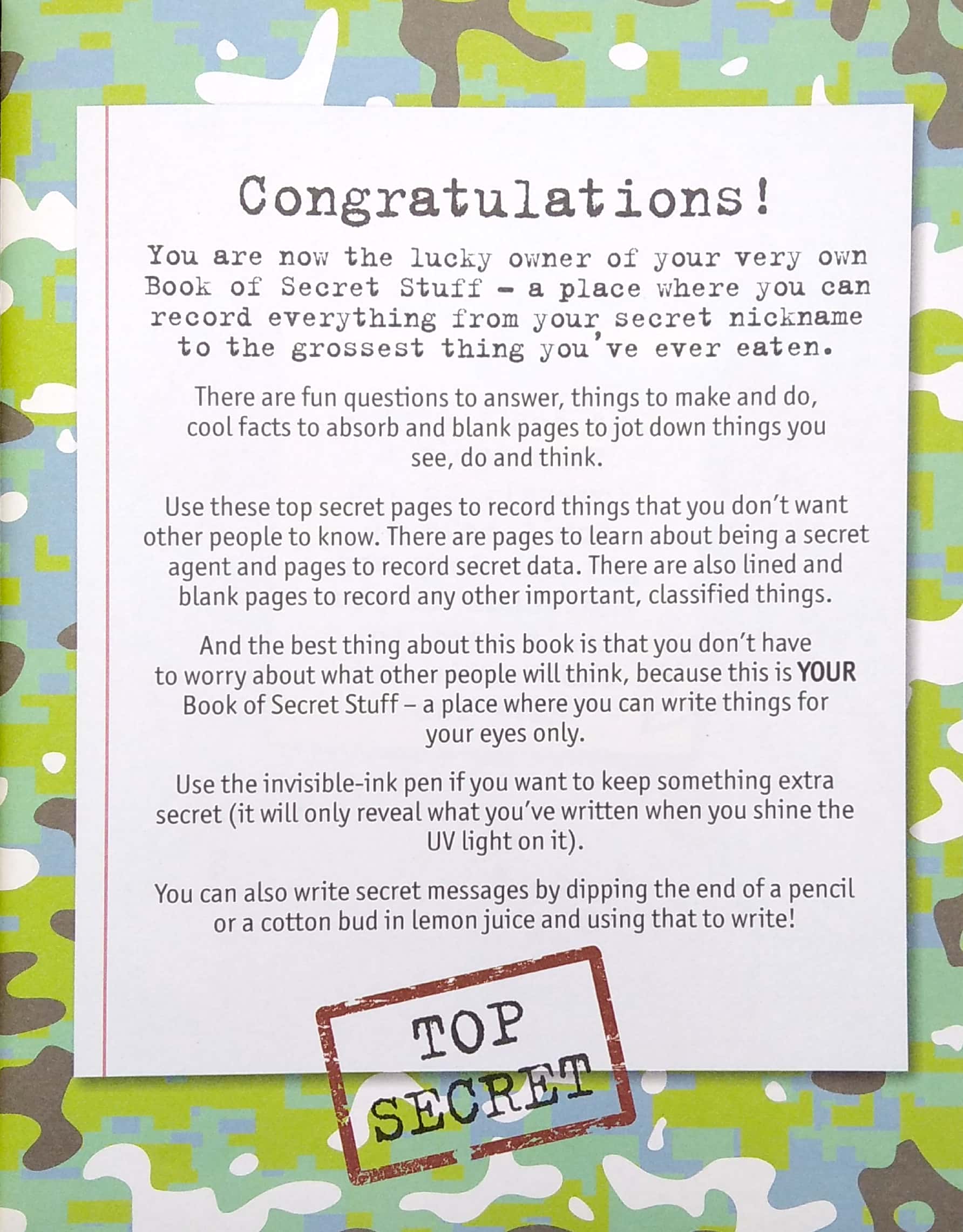 my book of secret stuff