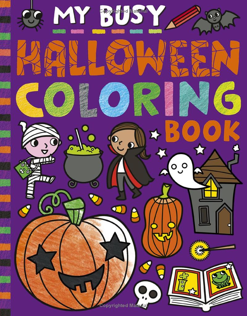 my busy halloween coloring book
