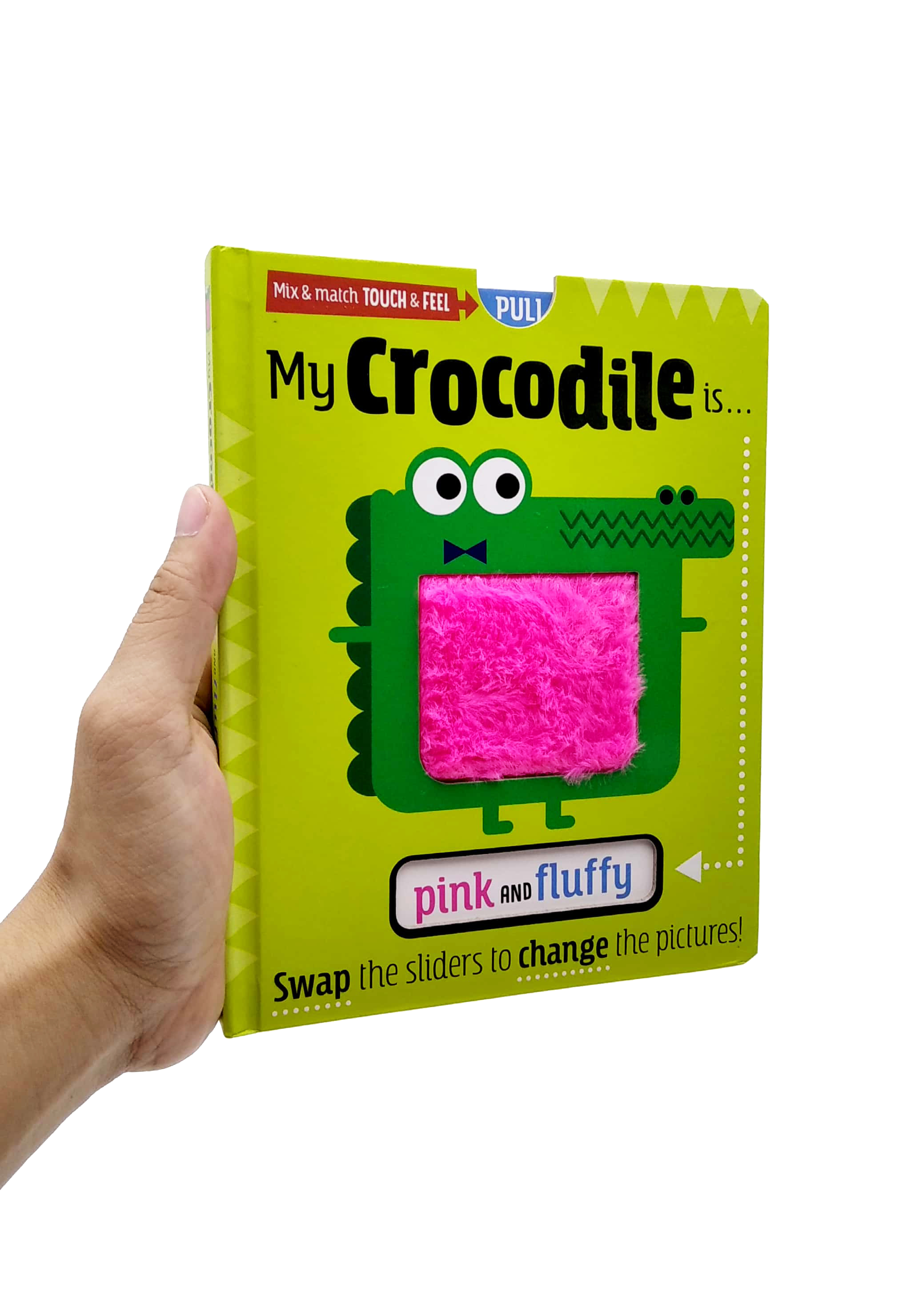my crocodile is … pink and fluffy