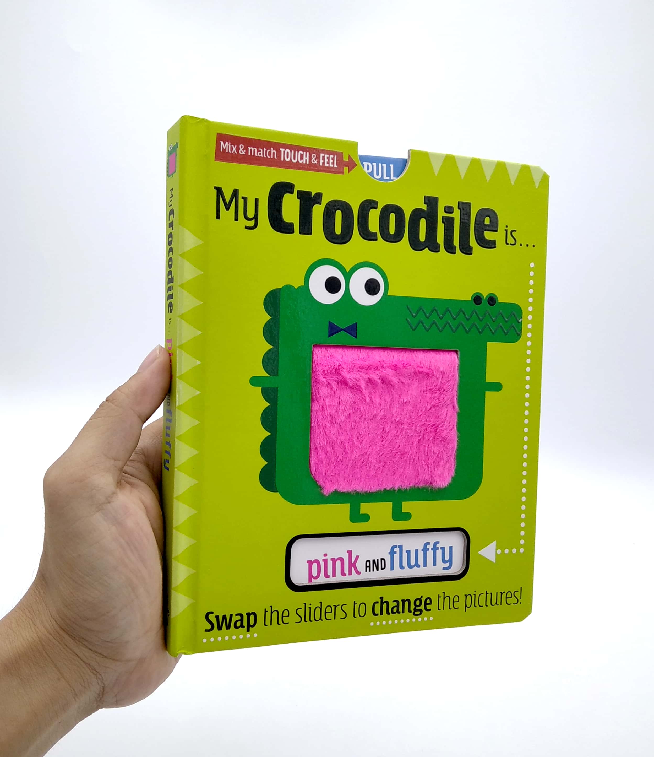 my crocodile is … pink and fluffy