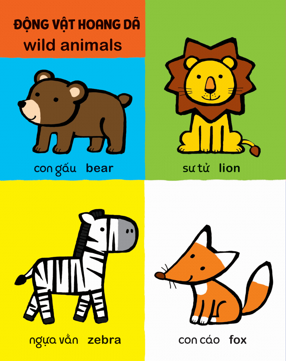 my first 100 animals - thế giới động vật - bìa cứng