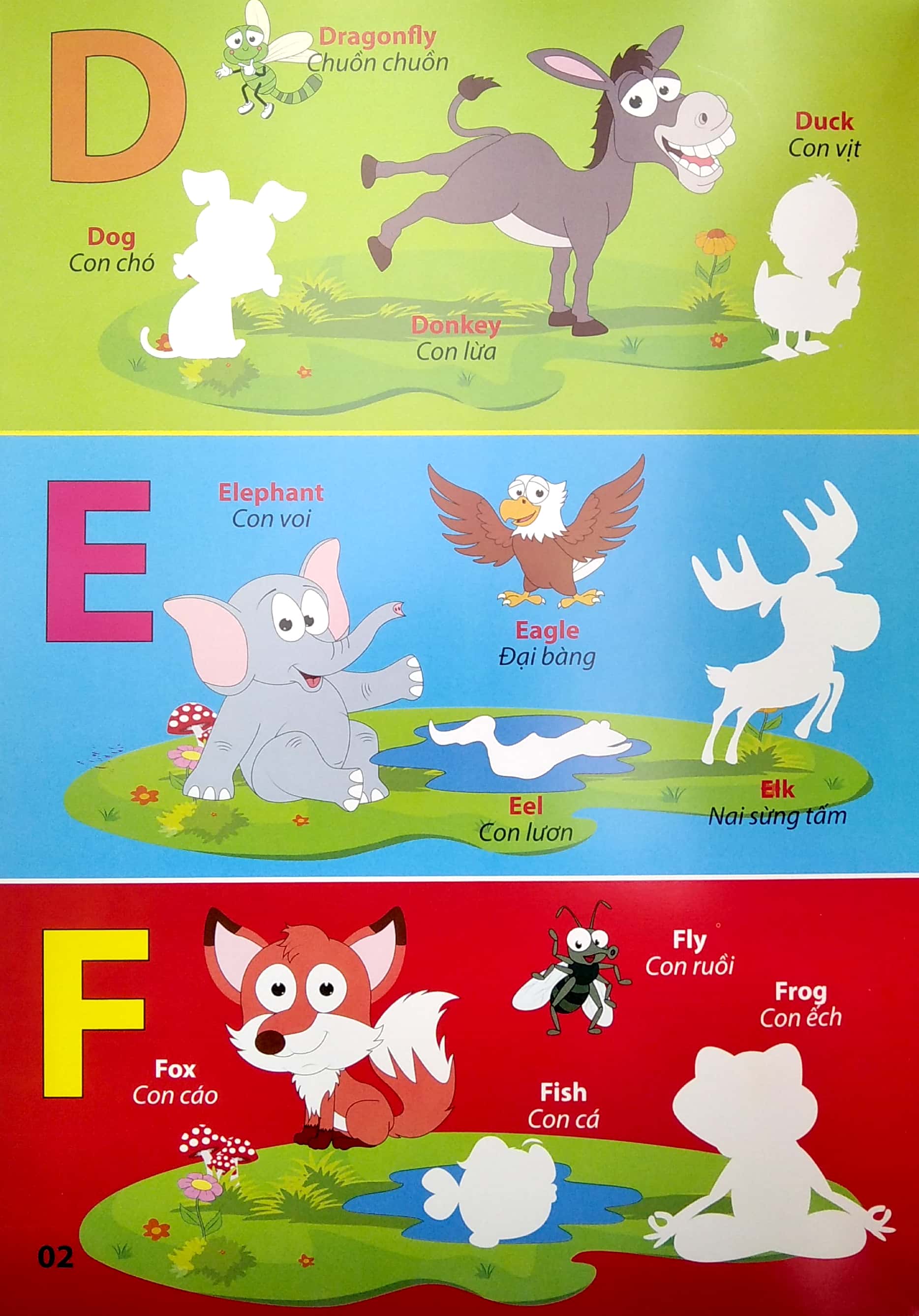 my first book stickers - bảng chữ cái tiếng anh - động vật