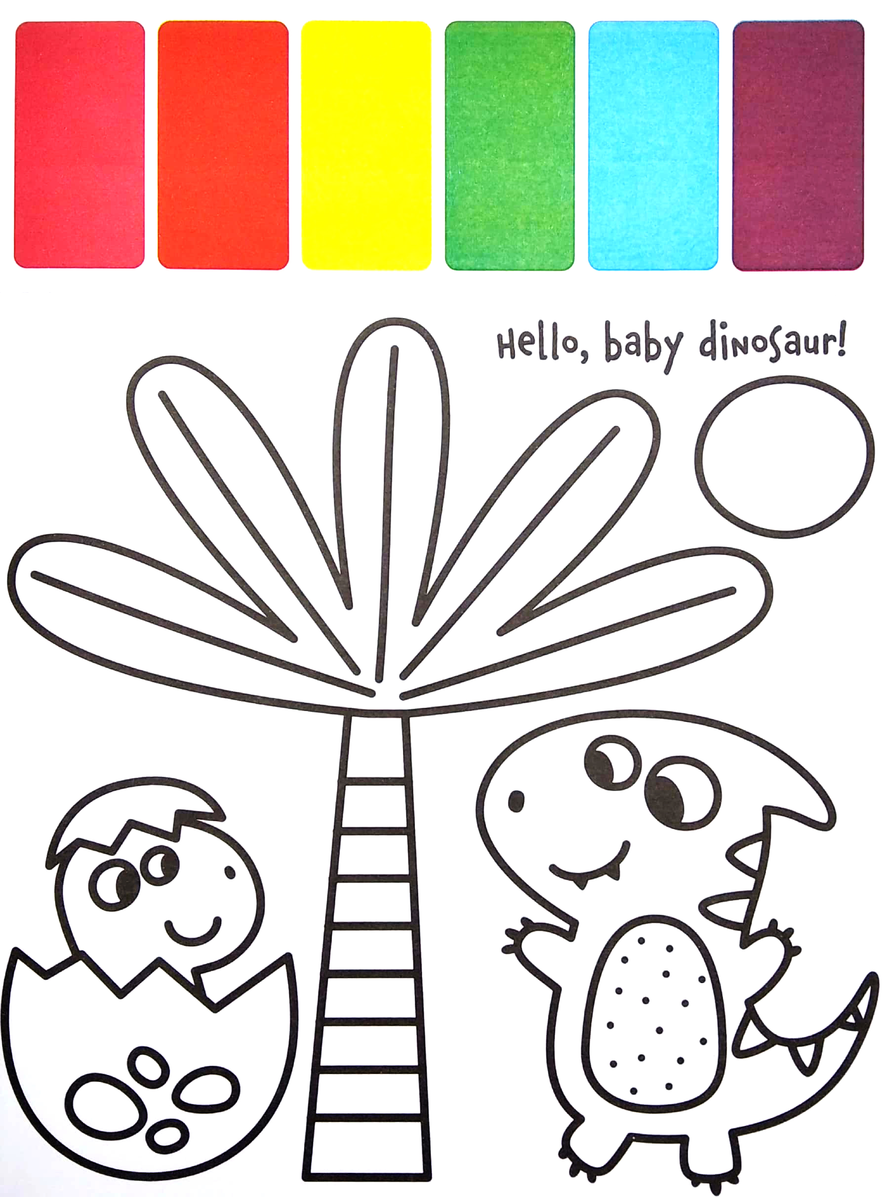 my first paint palette: dinosaurs
