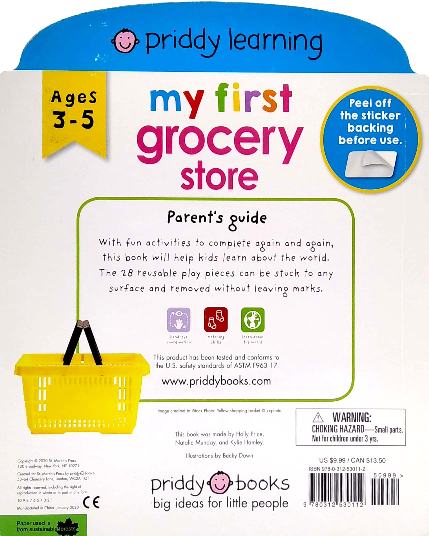 my first play and learn: grocery store : a fun-early learning book about colors, shapes, numbers, and more