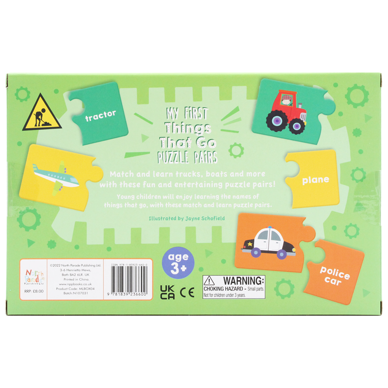 my first puzzle pairs: things that go