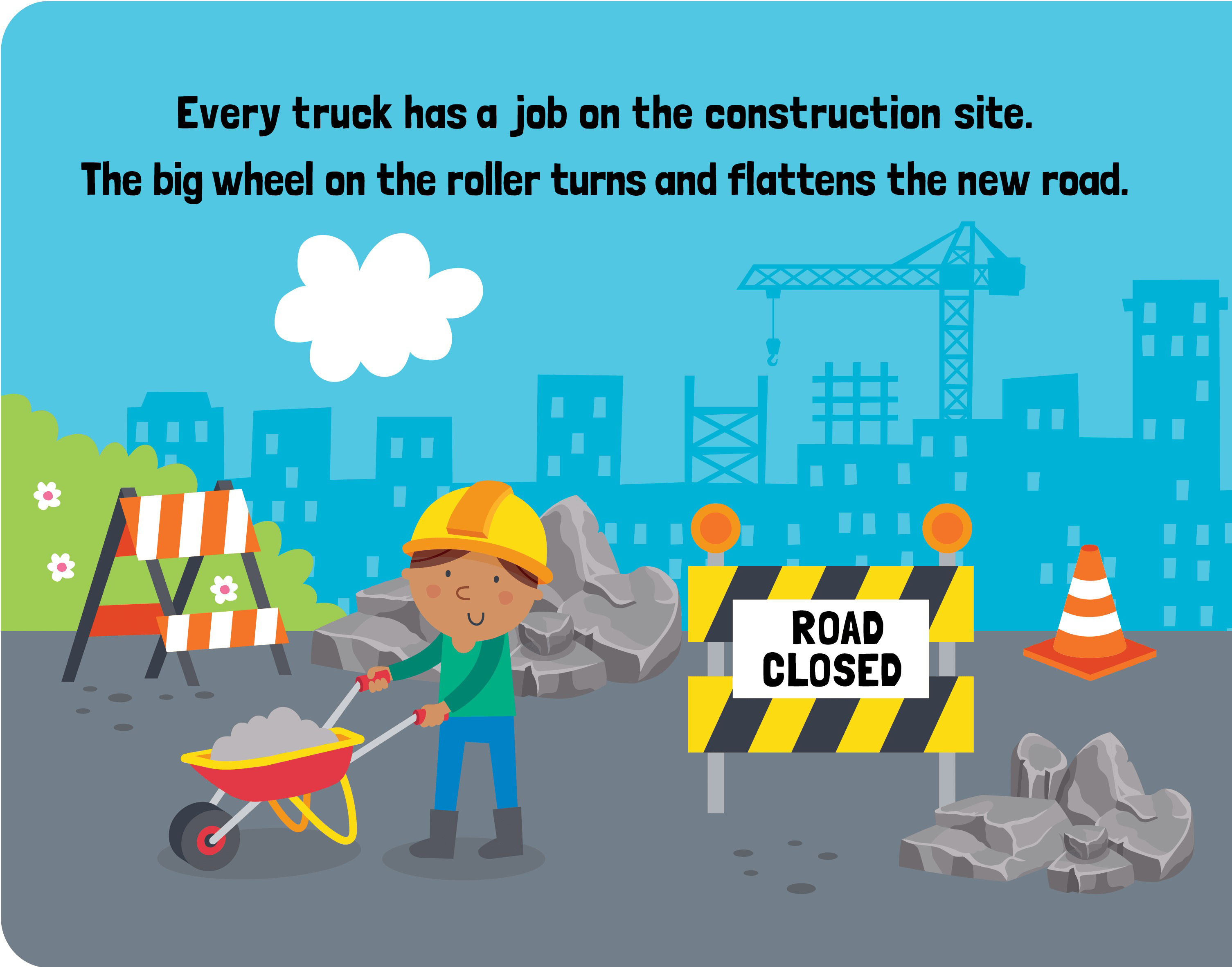 my first touch & feel board book - trucks & diggers