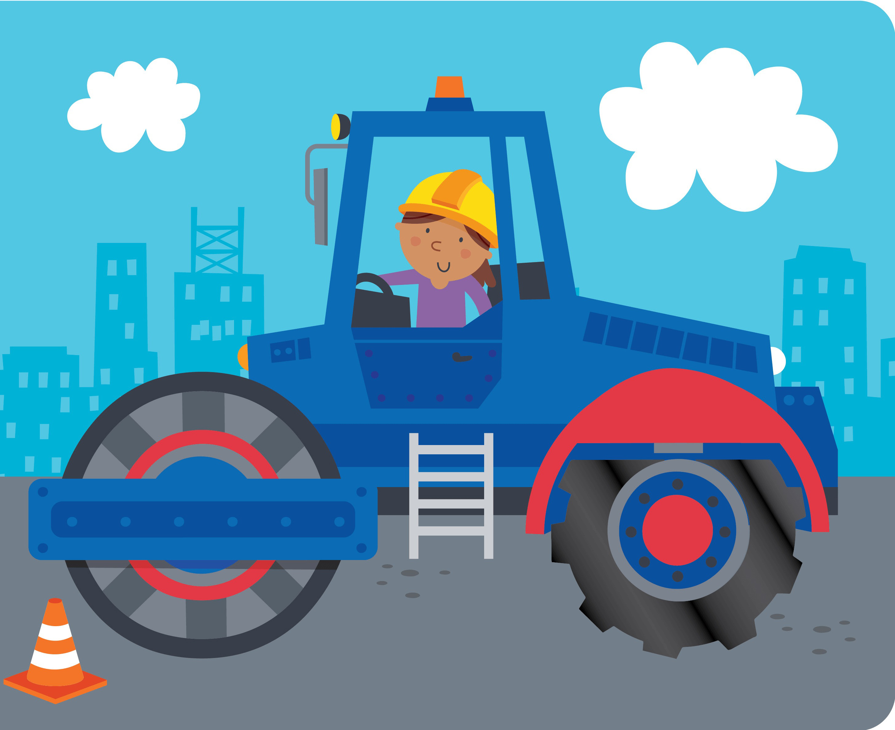 my first touch & feel board book - trucks & diggers