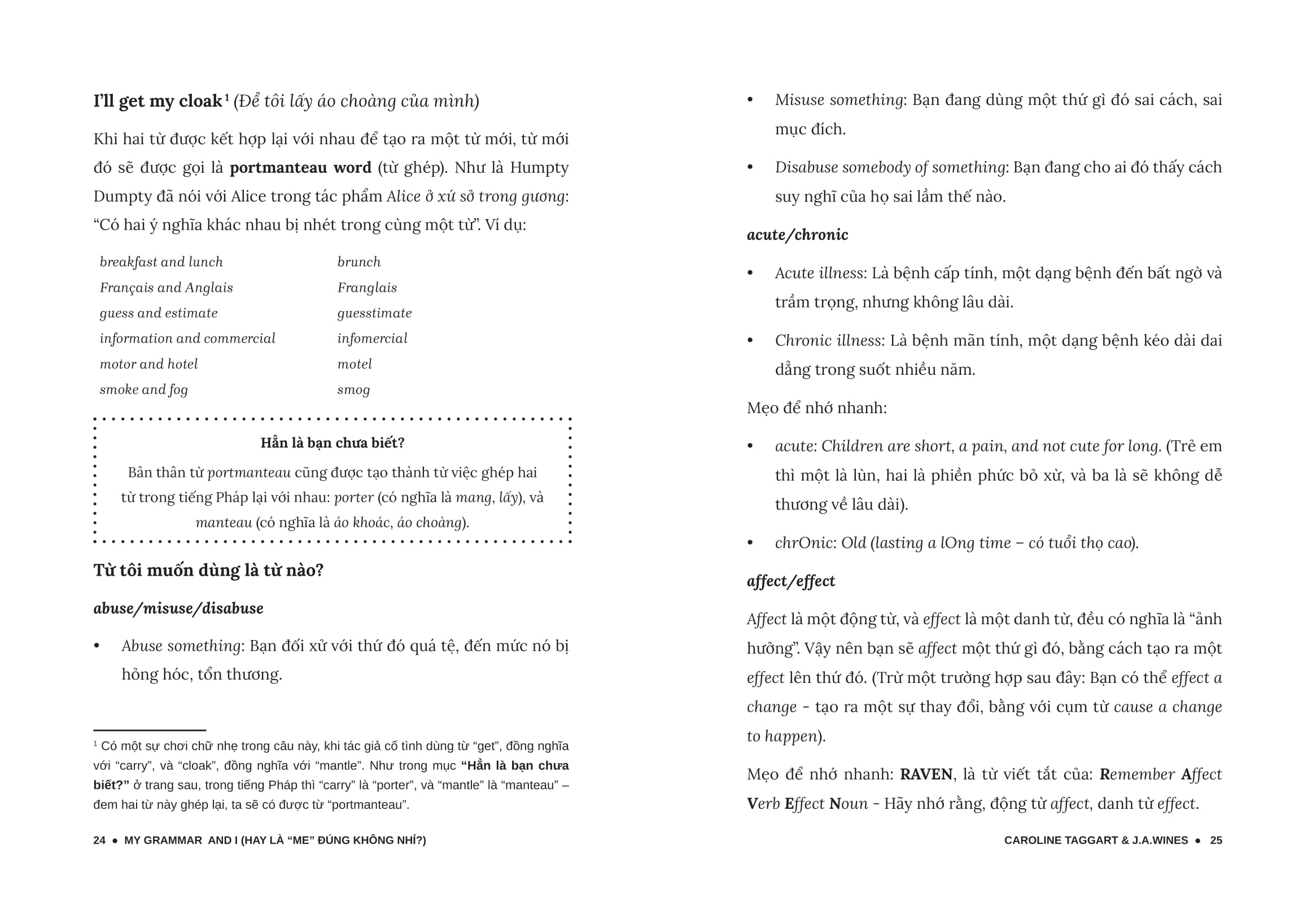 my grammar and i - lý thuyết