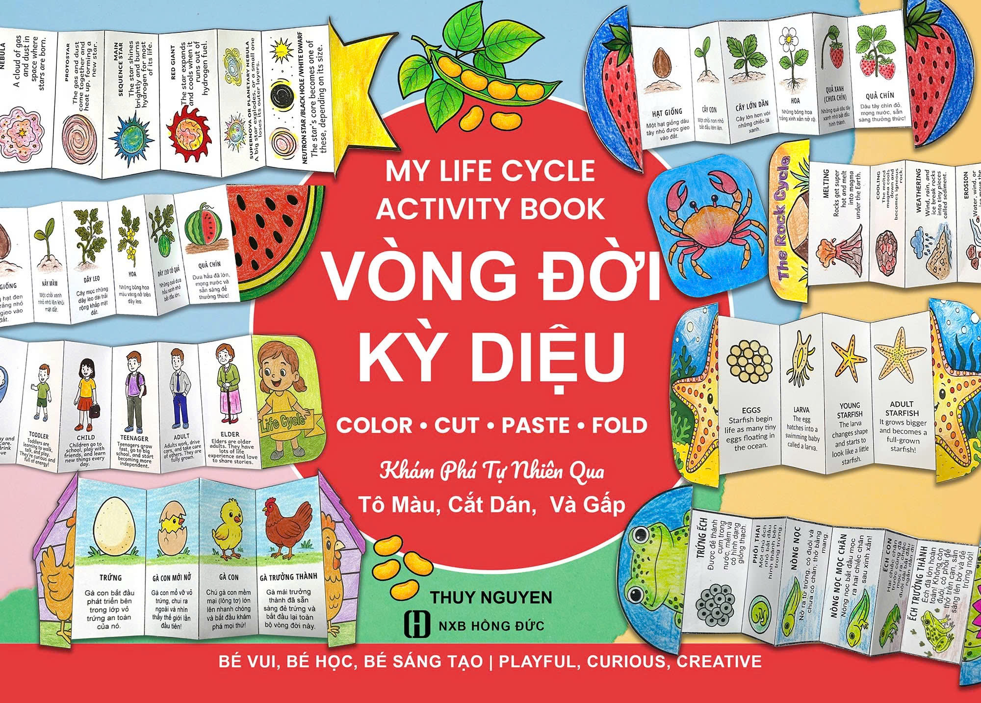 My Life Cycle Activity Book - Vòng Đời Kỳ Diệu - Khám Phá Tự Nhiên Qua Tô Màu, Cắt Dán, Và Gấp