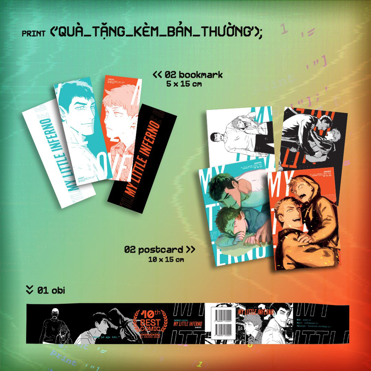 my little inferno (trọn bộ 2 tập) - tặng kèm 02 bìa sách đặc biệt + 02 bookmark + 02 postcard + đai sách