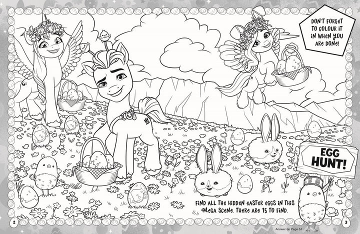 my little pony - mega colouring book - easter