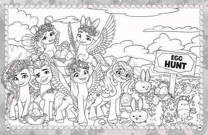 my little pony - mega colouring book - easter