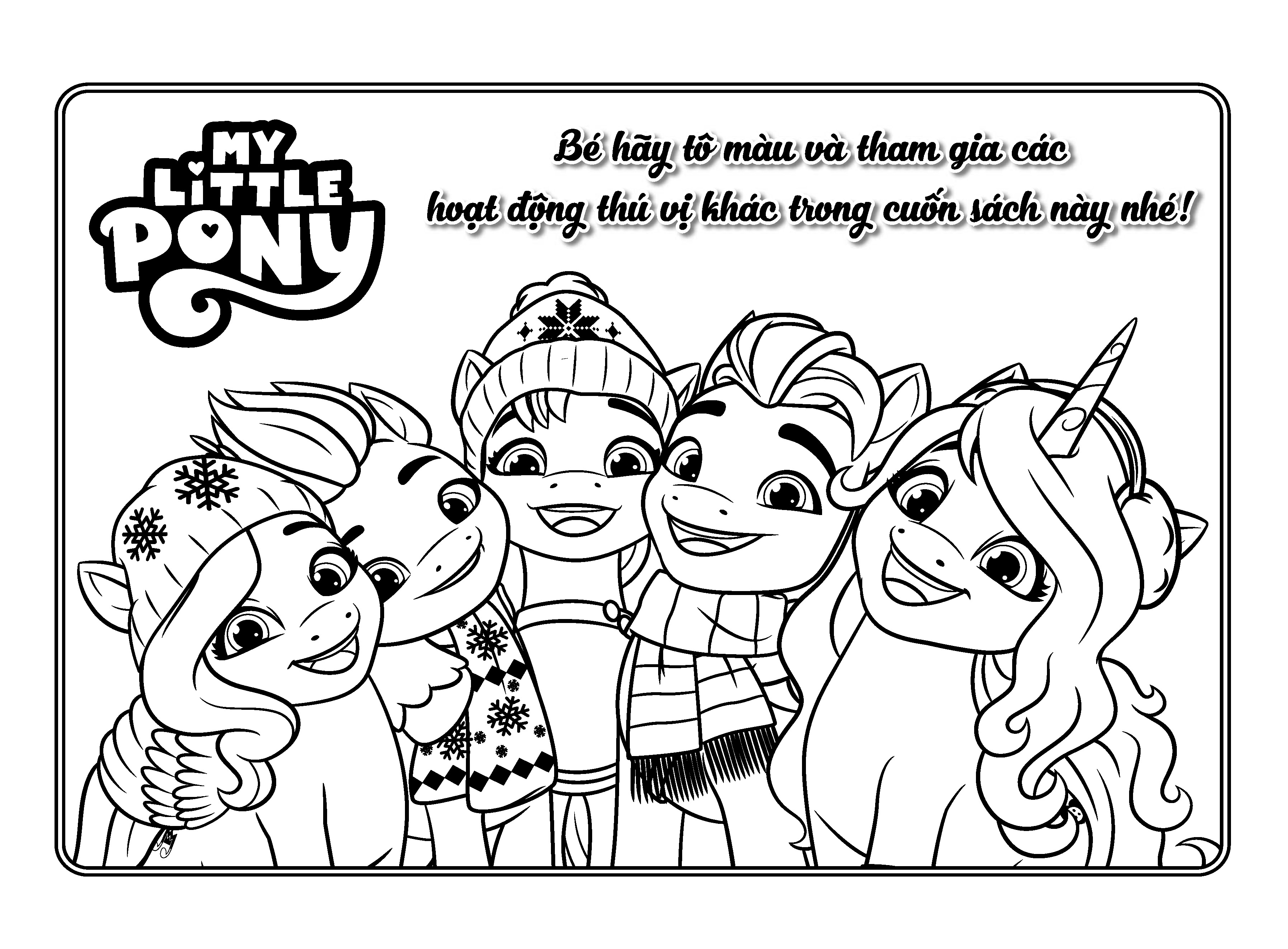 my little pony - sách tô màu & thực hành khổ lớn