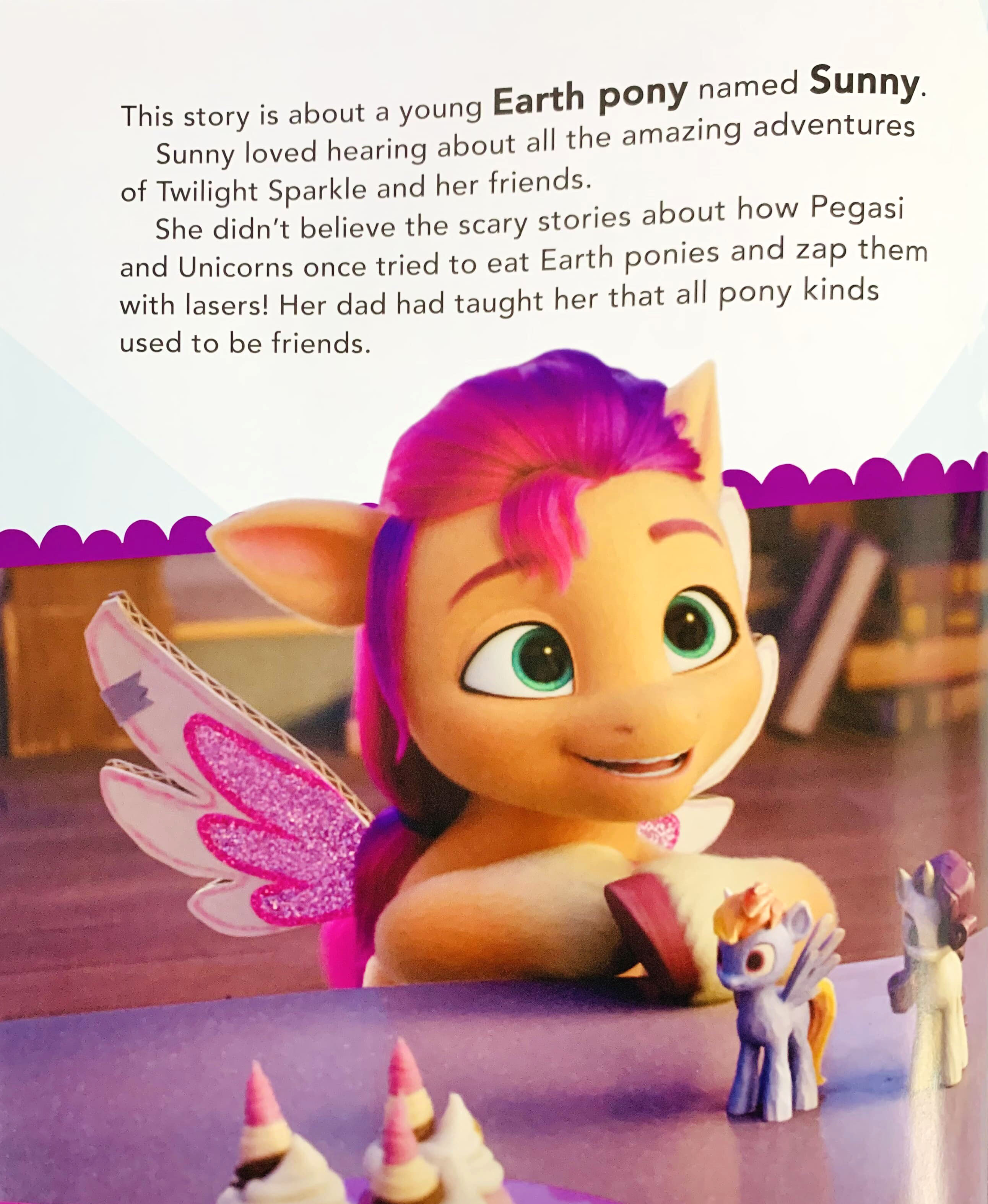 my little pony - storybook with bag tag - sunny