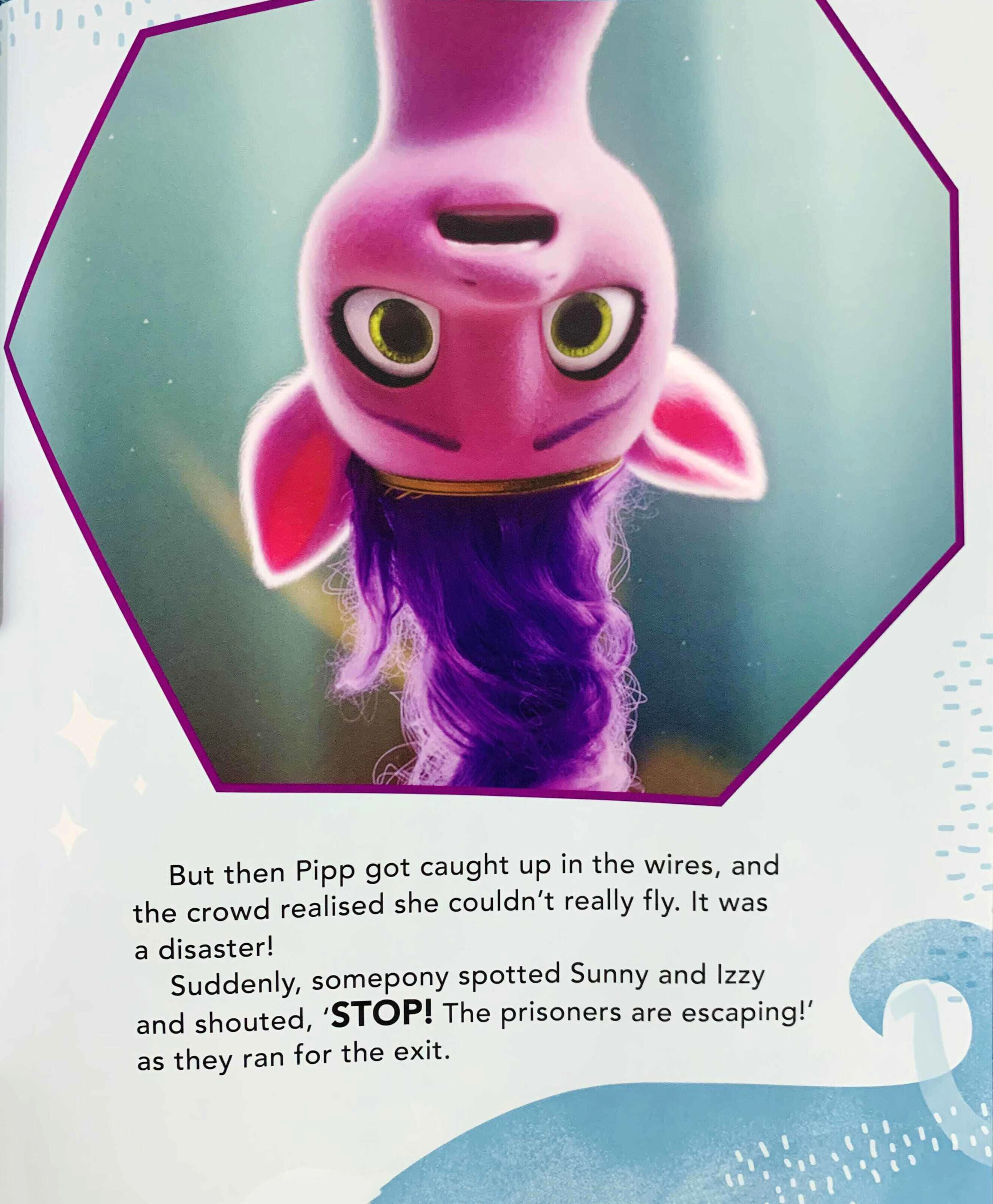 my little pony - storybook with bag tag - sunny