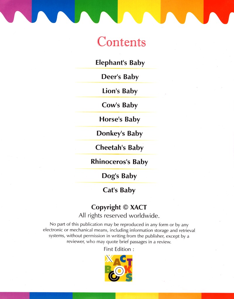 my question and answers - baby animals