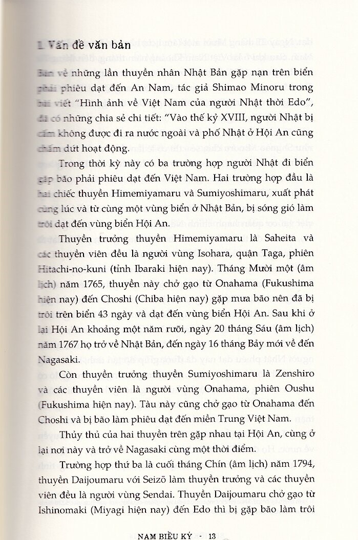 nam biều ký - an nam qua du ký của thủy thủ nhật bản cuối thế kỷ xviii