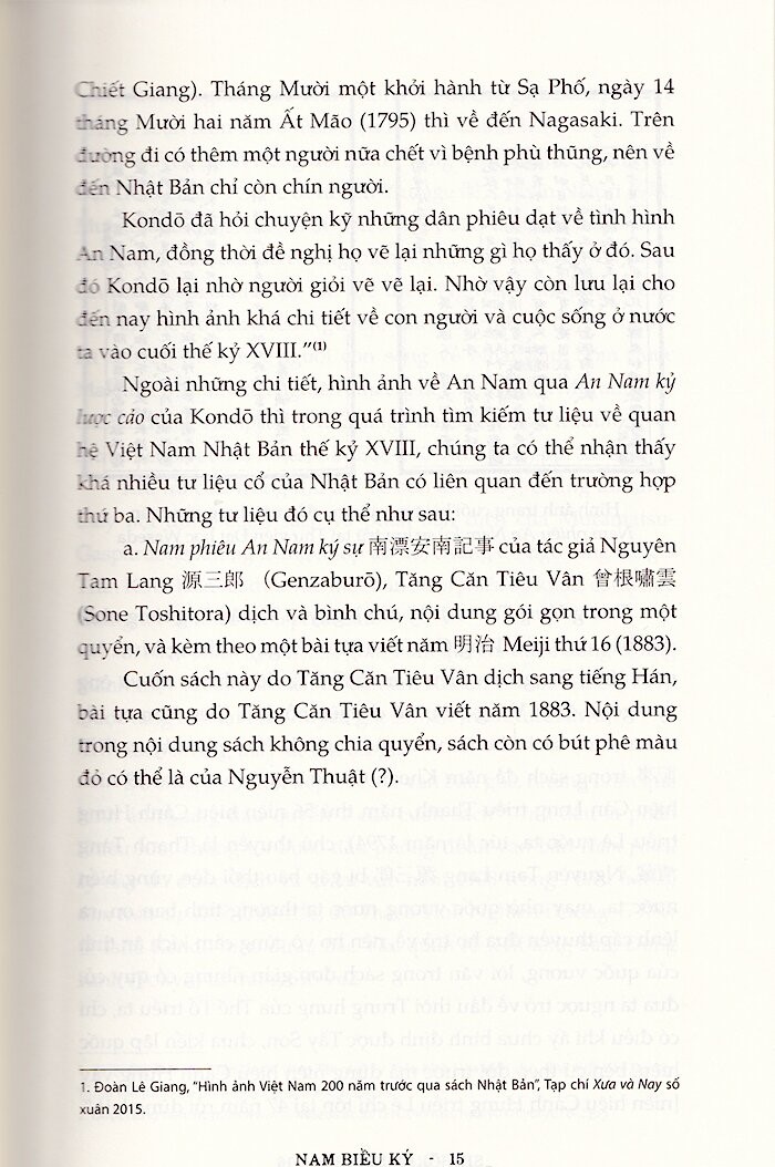 nam biều ký - an nam qua du ký của thủy thủ nhật bản cuối thế kỷ xviii