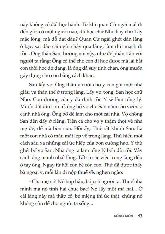 nam cao - sống mòn (tái bản) (bìa mềm)