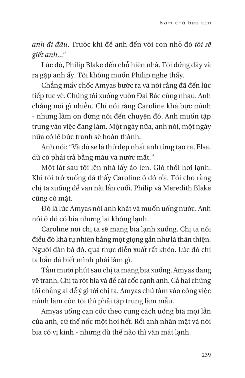 năm chú heo con - five little pigs