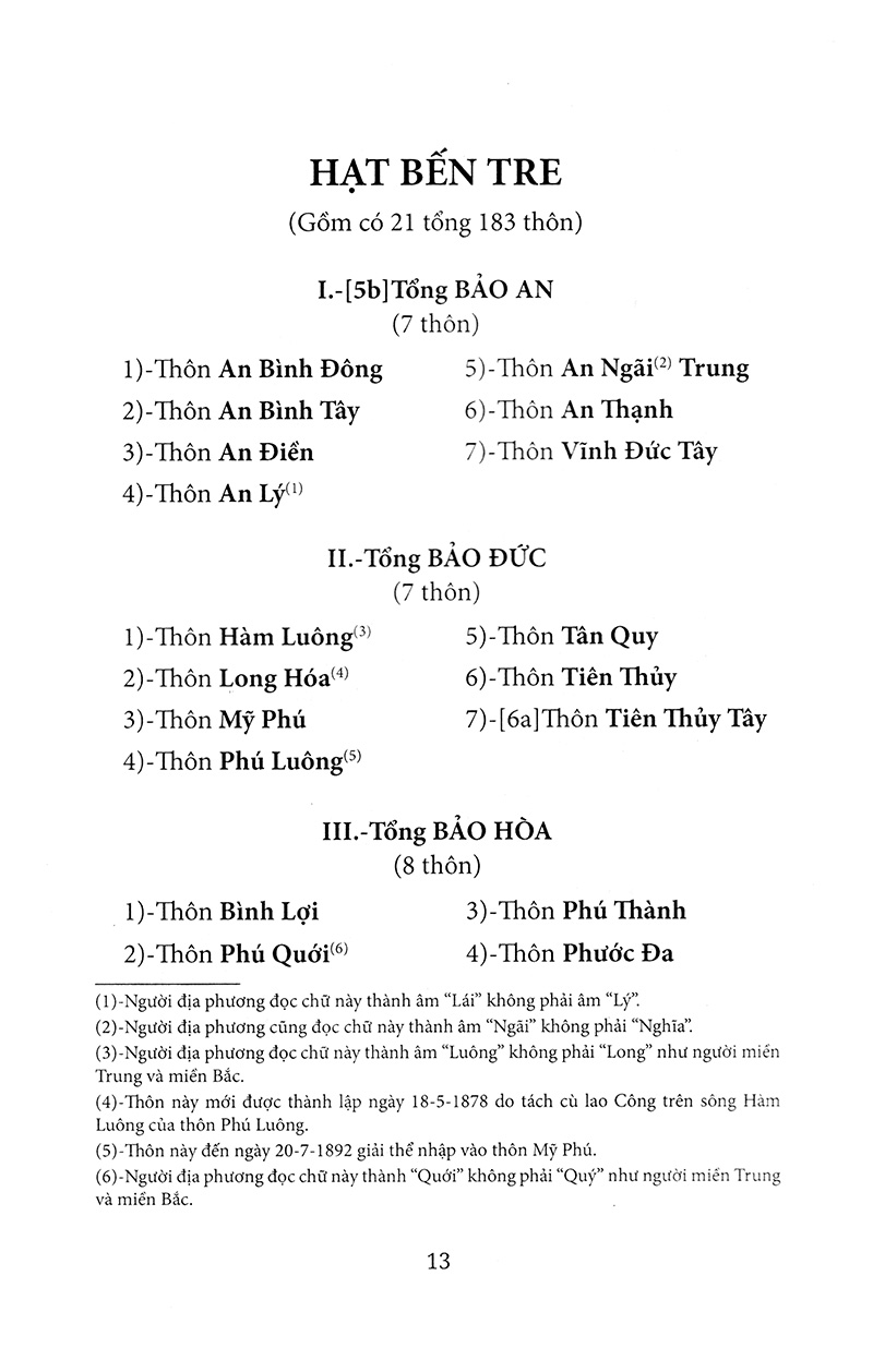 nam kỳ địa hạt tổng thôn danh hiệu mục lục