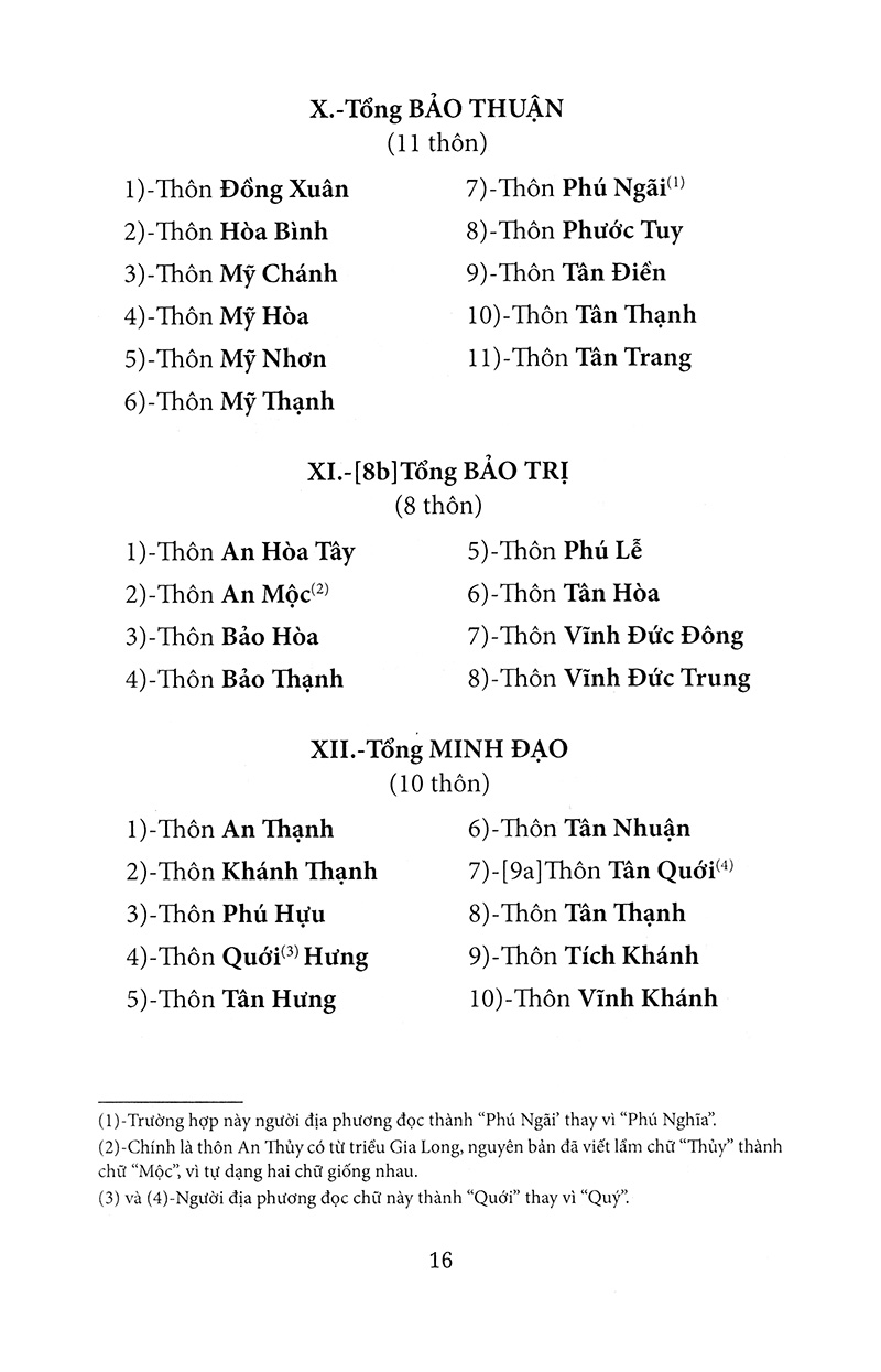 nam kỳ địa hạt tổng thôn danh hiệu mục lục