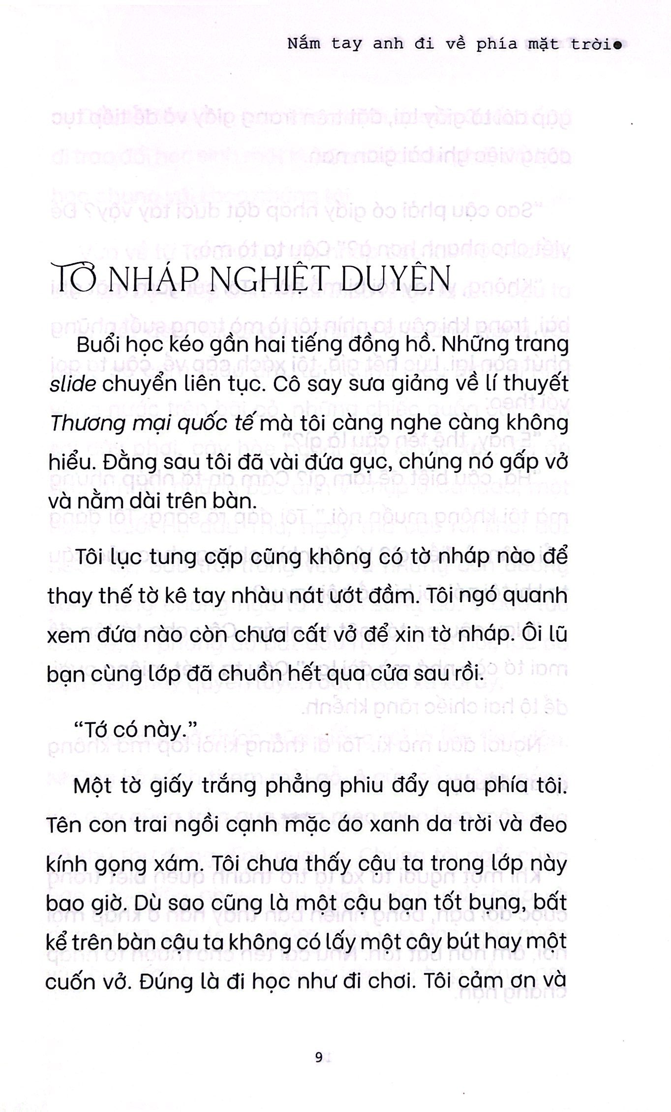 nắm tay anh đi về phía mặt trời