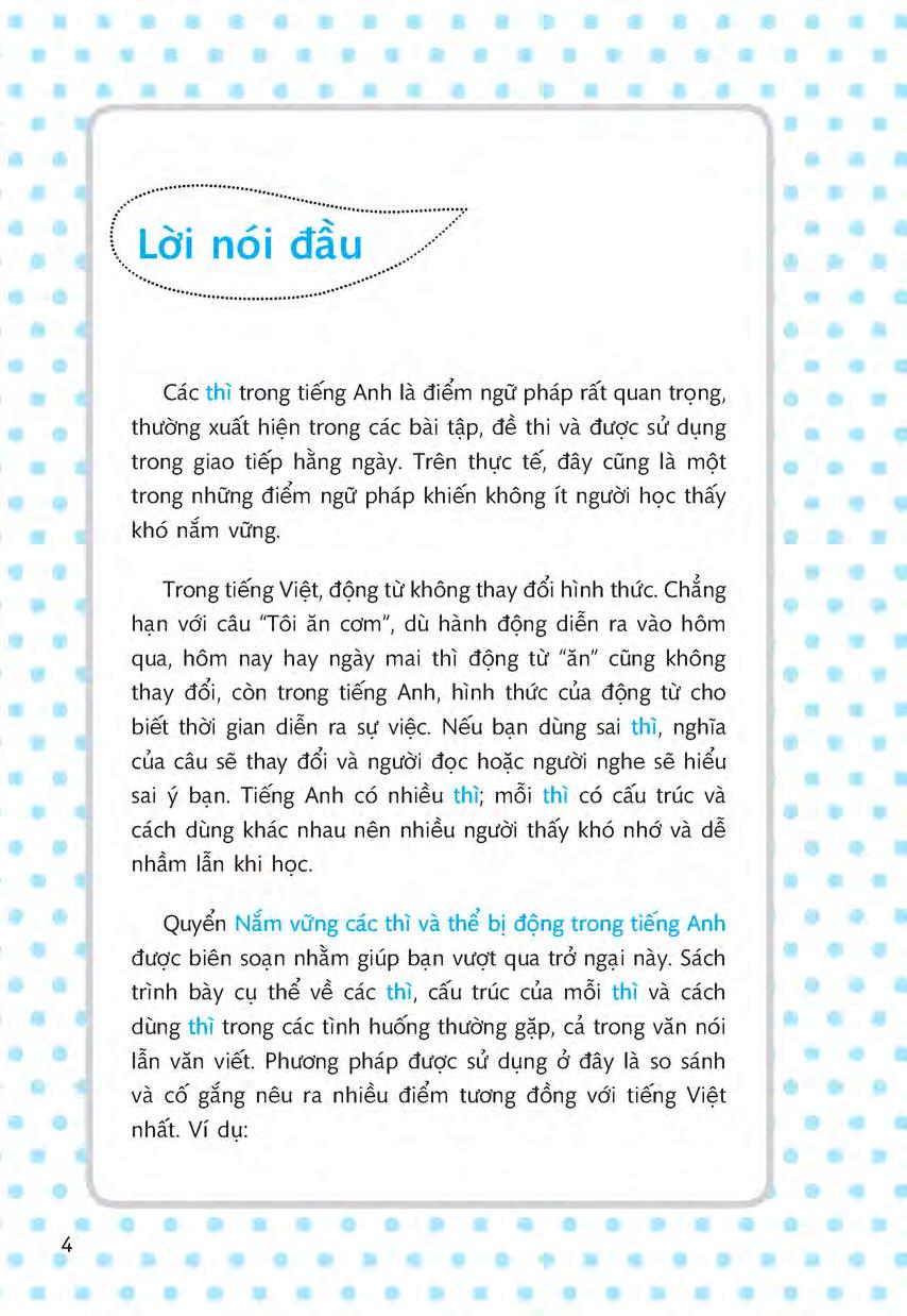 nắm vững các thì và thể bị động trong tiếng anh