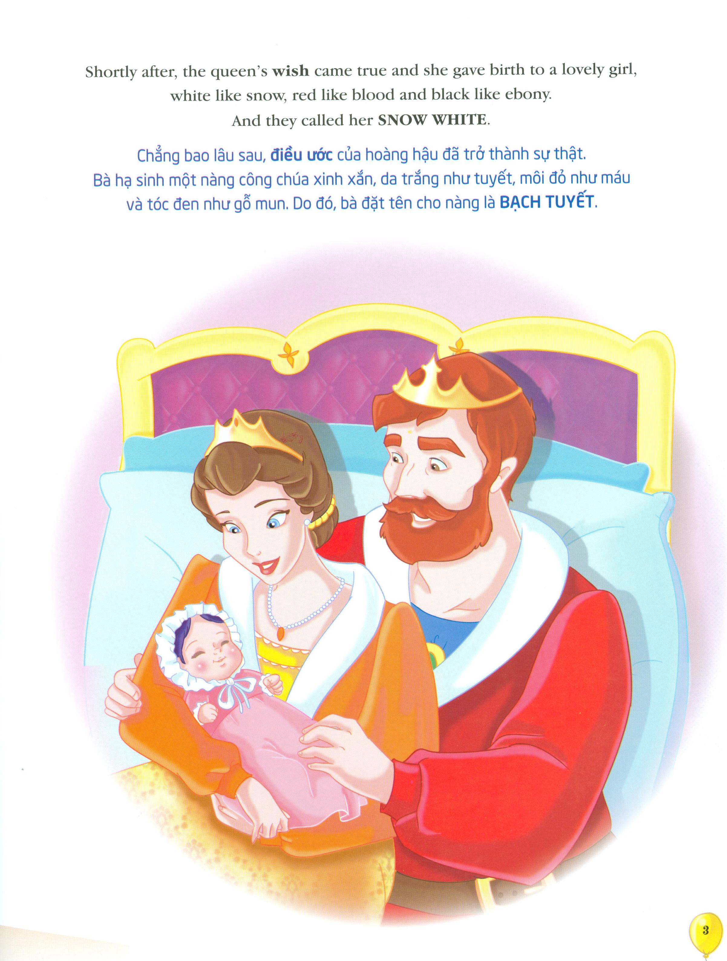 nàng bạch tuyết và bảy chú lùn (song ngữ anh - việt)