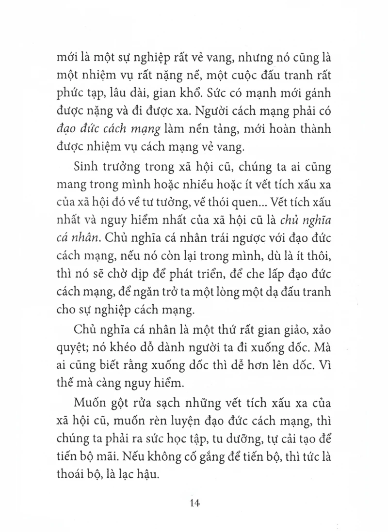 nâng cao đạo đức cách mạng, quét sạch chủ nghĩa cá nhân (tái bản 2024)