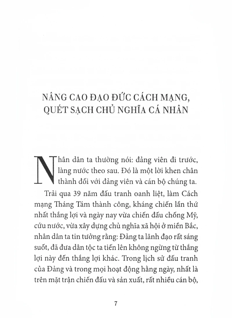 nâng cao đạo đức cách mạng, quét sạch chủ nghĩa cá nhân (tái bản 2024)
