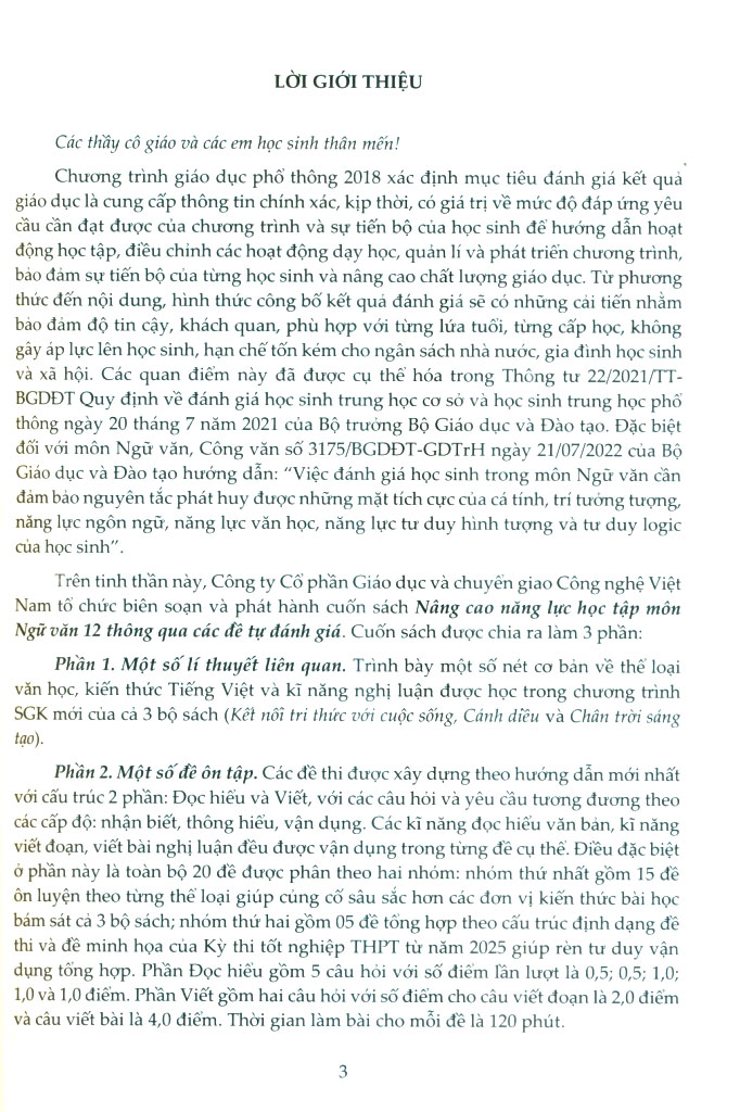 nâng cao năng lực học tập môn ngữ văn 12 thông qua các đề tự đánh giá (ngữ liệu ngoài sách giáo khoa)