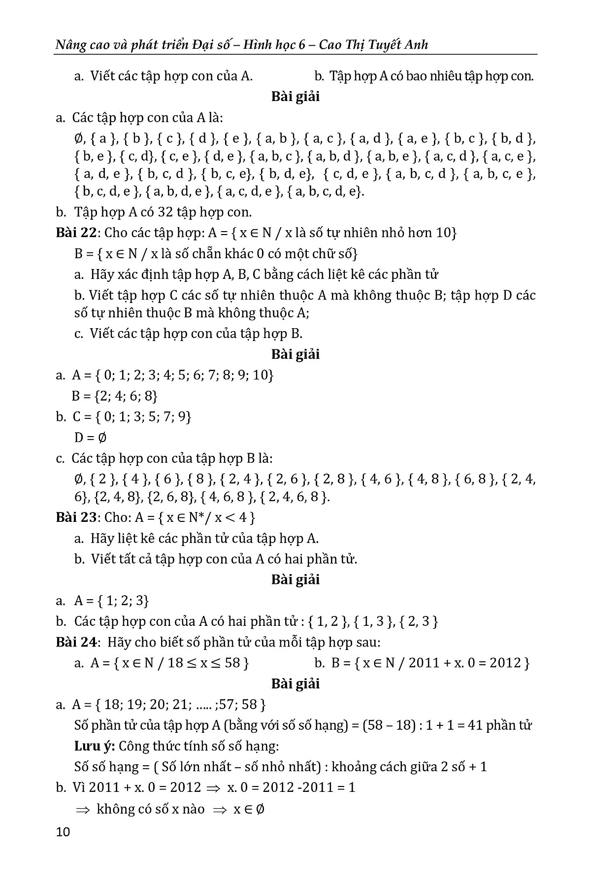 nâng cao & phát triển đại số - hình học 6