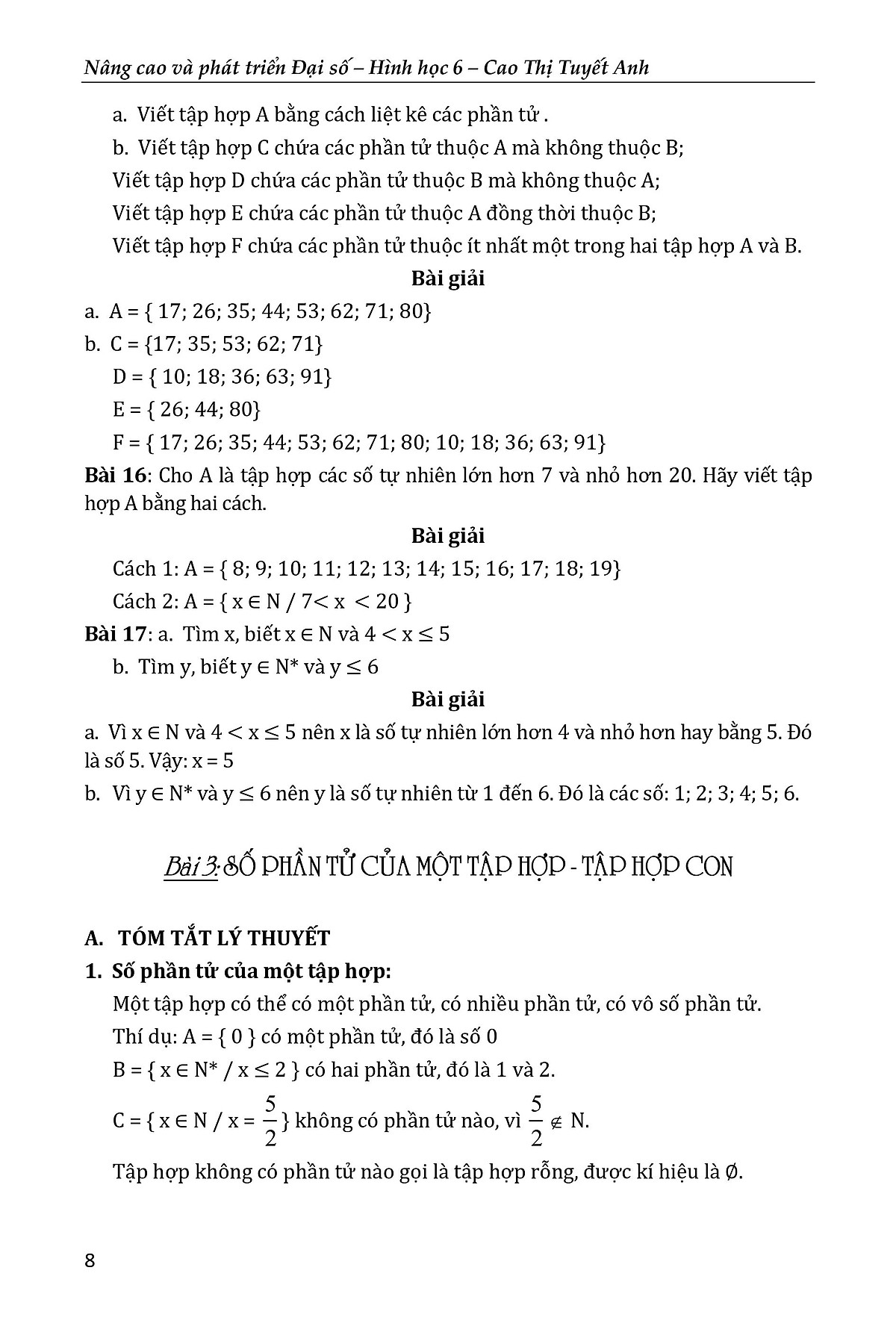 nâng cao & phát triển đại số - hình học 6