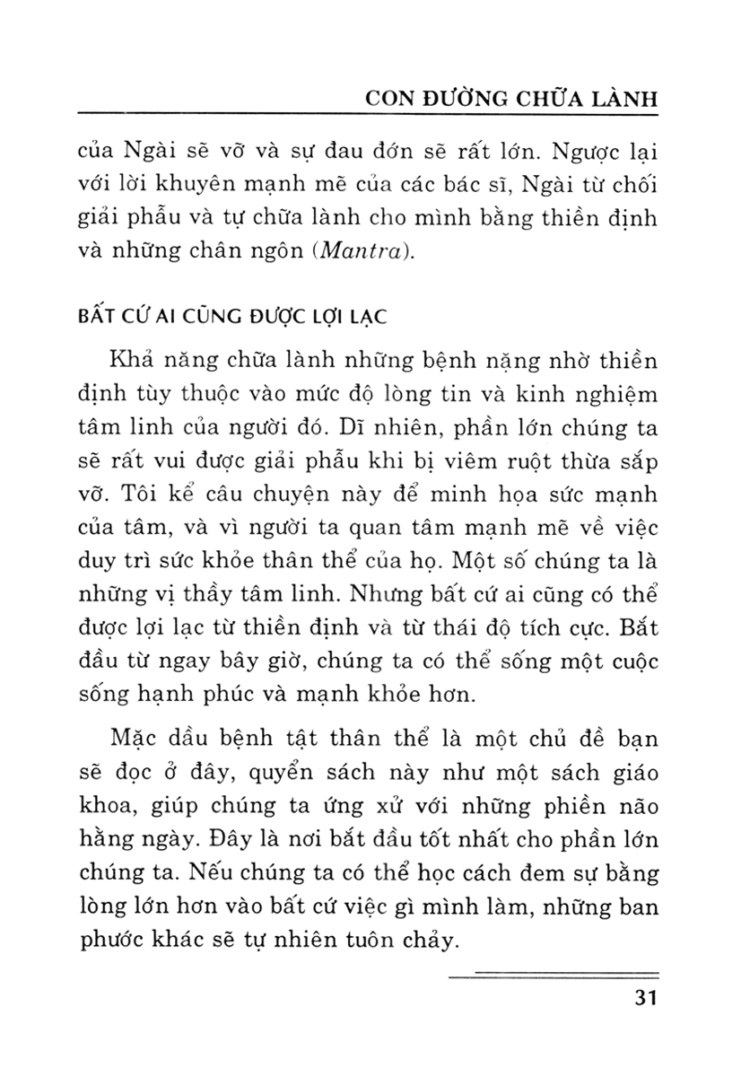 năng lực chữa lành của tâm