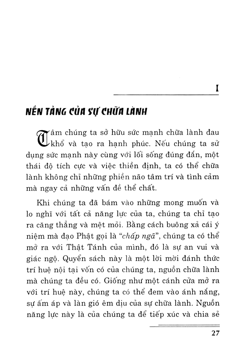 năng lực chữa lành của tâm