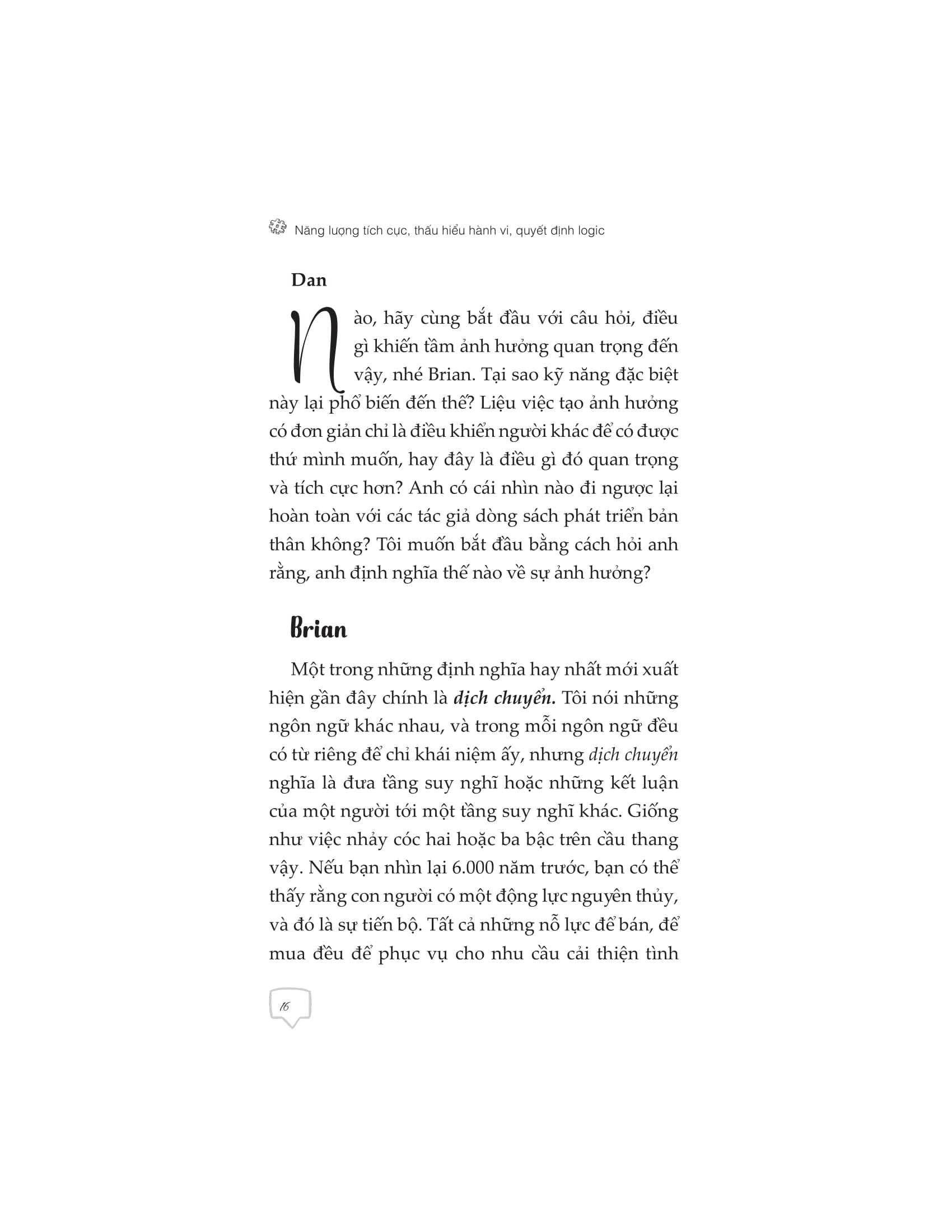 năng lượng tích cực thấu hiểu hành vi quyết định logic
