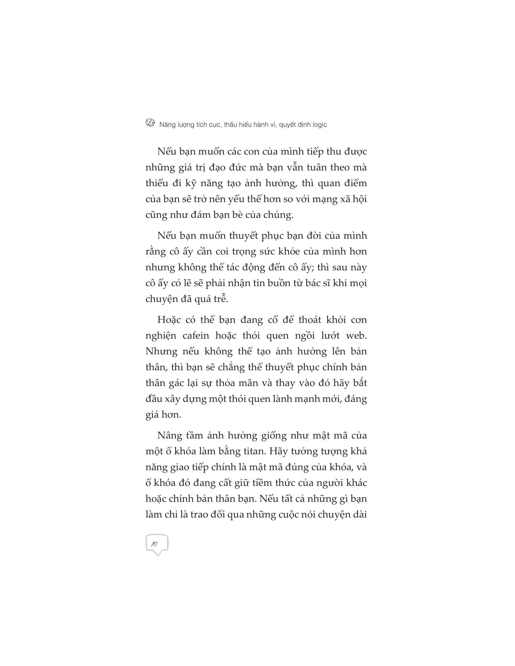 năng lượng tích cực thấu hiểu hành vi quyết định logic