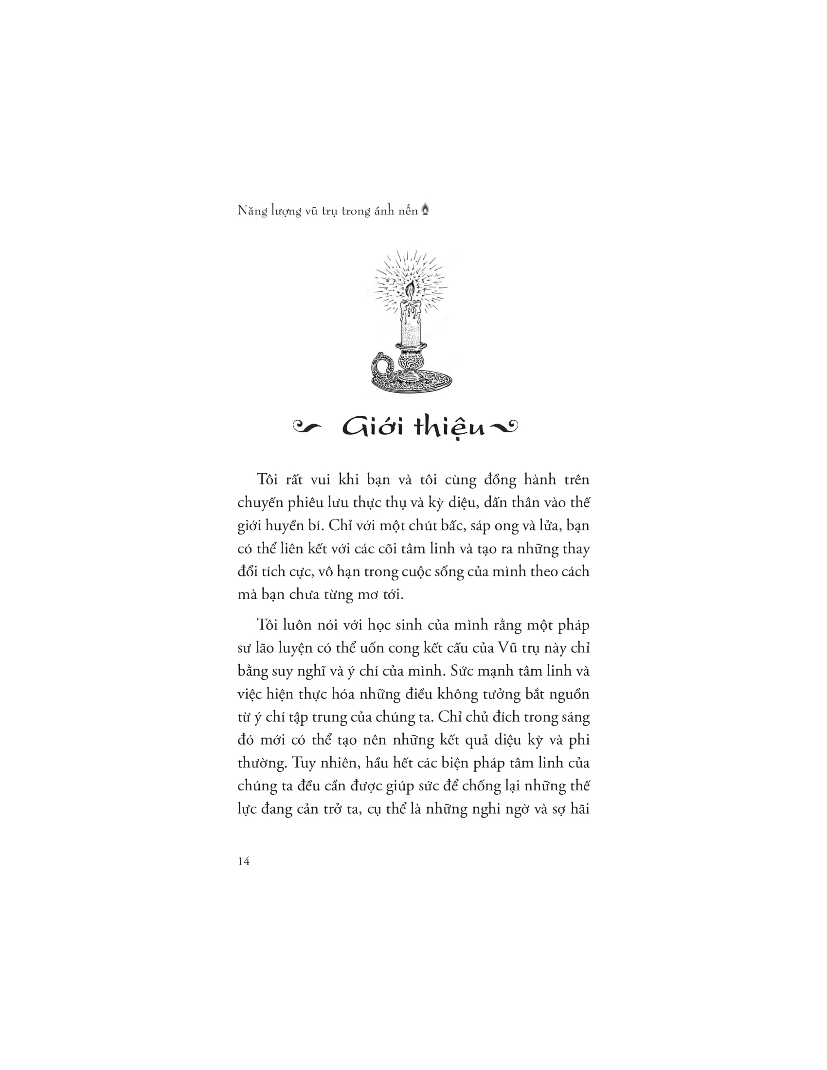 năng lượng vũ trụ trong ánh nến