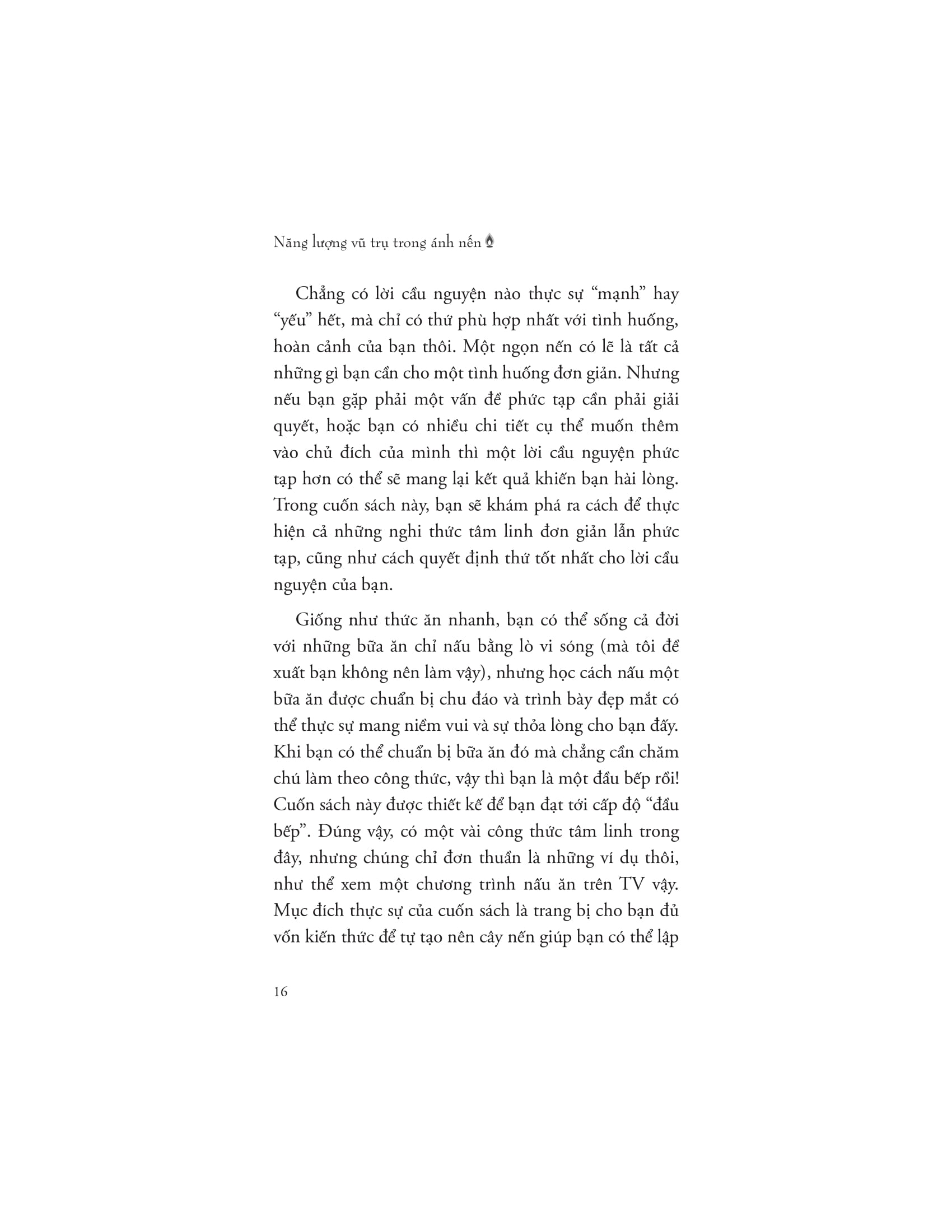 năng lượng vũ trụ trong ánh nến