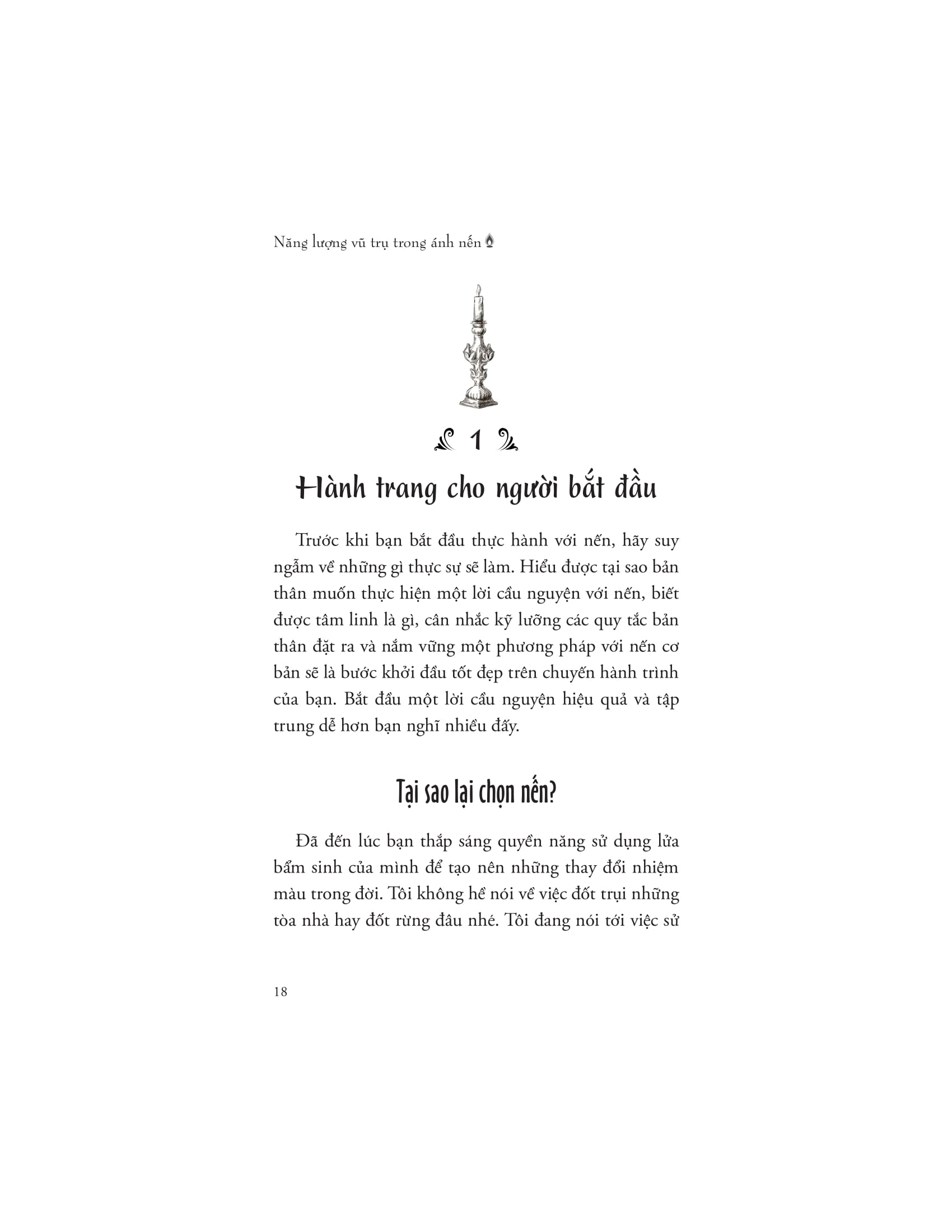 năng lượng vũ trụ trong ánh nến